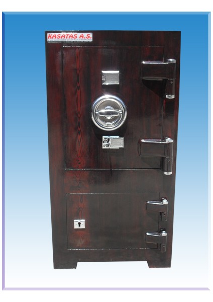 007AÖKIZIL Özel Ofis Tipi Altı Dolaplı Dışı Koyu Kızıl Ceviz Renk