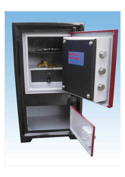 007AÖB Ofis Tipi Çift Kapaklı Dışı Siyah Kapakları Bordo Renk Öze