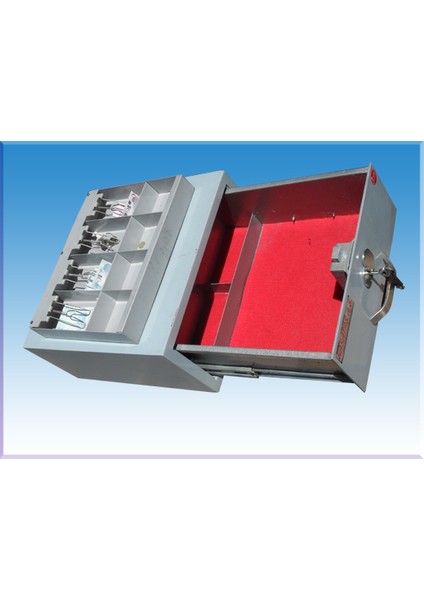 020AÖÇZM Ofis Çekmece Tipi Yaylı 4 Kagıt Para Gözlü 4 Bozuk Para