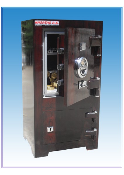 007AÖKIZIL Özel Ofis Tipi Altı Dolaplı Dışı Koyu Kızıl Ceviz Renk