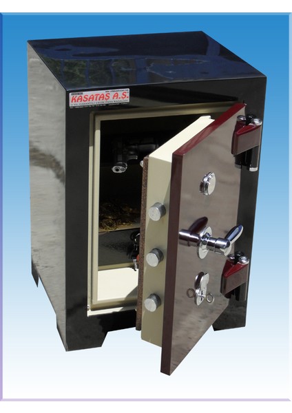 004A Ofis Tipi Yaprak Menteşeli Çelik Para Kasası Dış Renk Siya