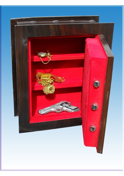 046ZA Ev Tipi Yüksek Güvenlikli Ankastre Anahtarlı Duvar Kasası