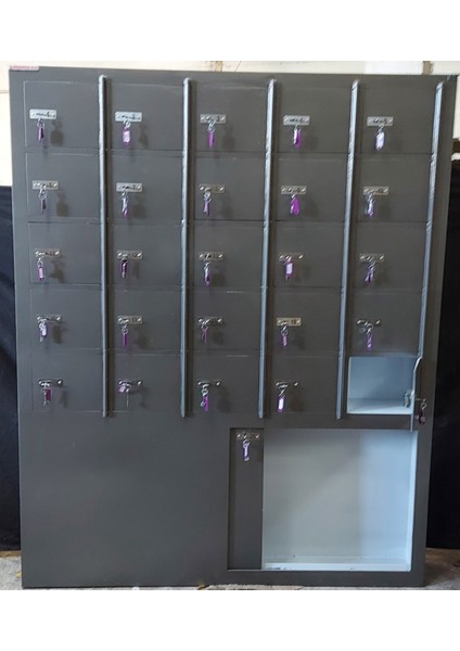 Aselsn Tipi 26 Gözlü 1 Gözlü Sürme Kapaklı Emanet Kasası 190150