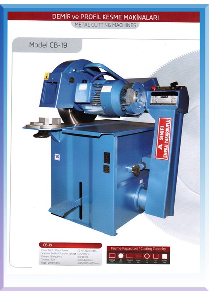 Cb 19 Demir Profil Kesme 15 Hp Motorlu 600440 Testere ve Taşlı
