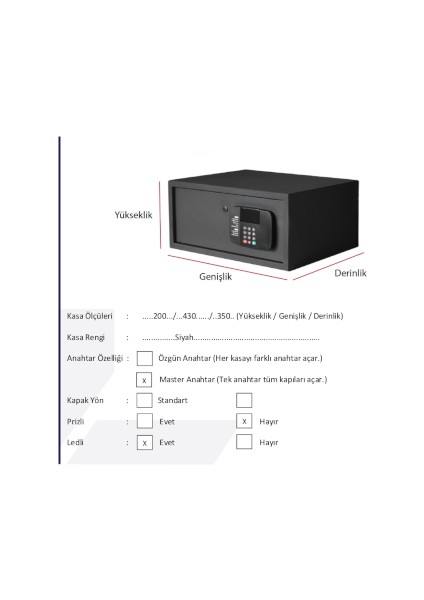 0043MAKFANS 20 Motorlu Sürgülü Tam Dijital Laptop Tipi Otel O