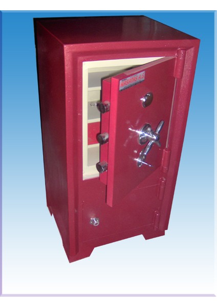 007SA Eczane Tipi Bordo Zıhlı Çelik Para Kasası 854438CM 130KG