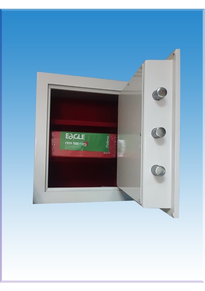 01ED Ofis Tipi Elektronik Şifreli Içi Yapıştırma Kırmızı Kadife K