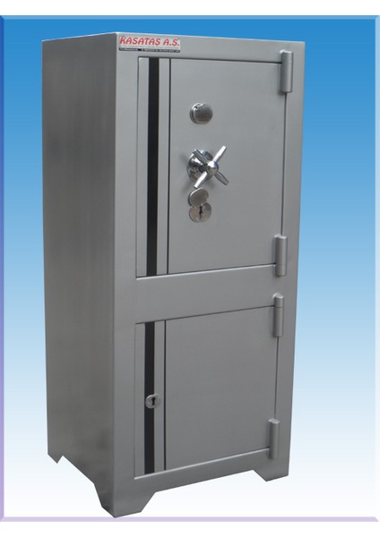 008EY Ofis Tipi Altı Dolaplı Komple Gri Renk Eyimli