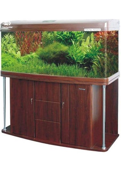 008AKVARYUMX Ofis Tipi Ahşap Dolap Içinde Üstü Akvaryumlu Çelik P