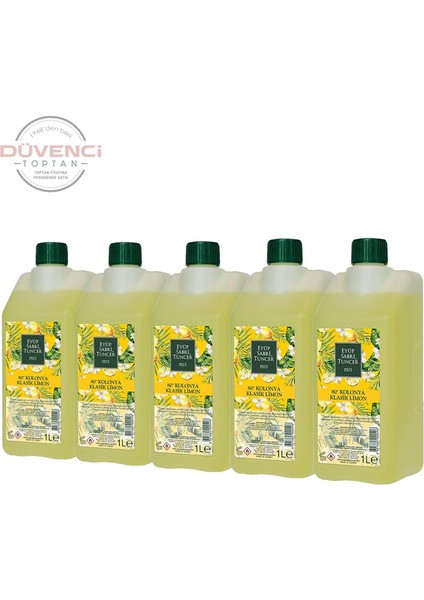 Klasik Limon Kolonyası Yedek Şişe 1 lt x 5