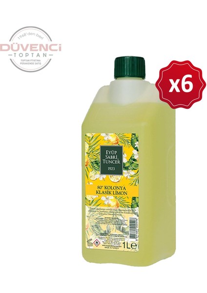 Klasik Limon Kolonyası Yedek Şişe 1 lt x 6 fiyatları