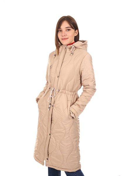 Kadın Uzun Mont Bej/beige 21W32000007