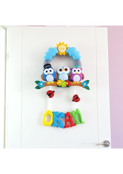Okan Isimli Baykuş Bebek Odası Kapı Süsü fiyatları