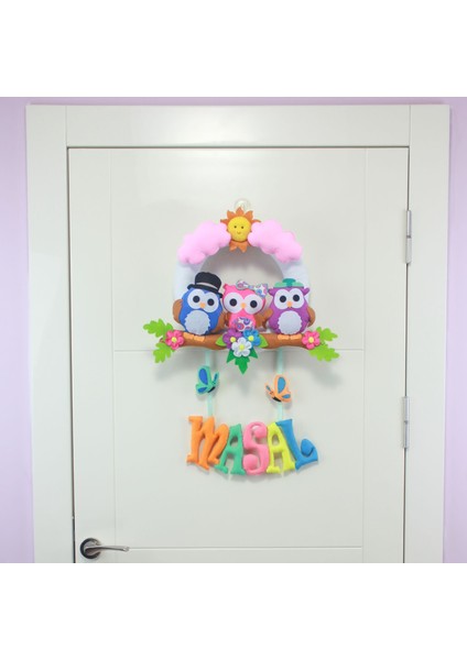Masal Isimli Baykuş Bebek Odası Kapı Süsü fiyatları