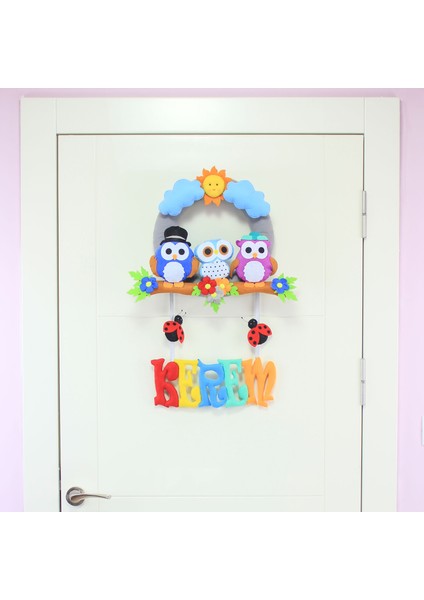 Kerem Isimli Baykuş Bebek Odası Kapı Süsü fiyatları