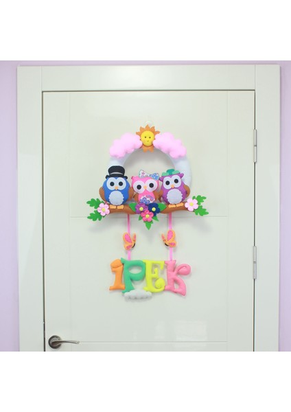Ipek Isimli Baykuş Bebek Odası Kapı Süsü fiyatları