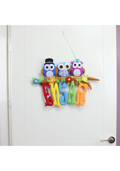 Ensar Isimli Baykuş Bebek Odası Kapı Süsü fiyatları