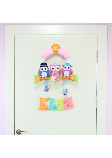 Eliz Isimli Baykuş Bebek Odası Kapı Süsü fiyatları