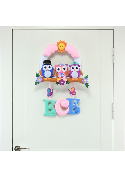 Ece Isimli Baykuş Bebek Odası Kapı Süsü fiyatları