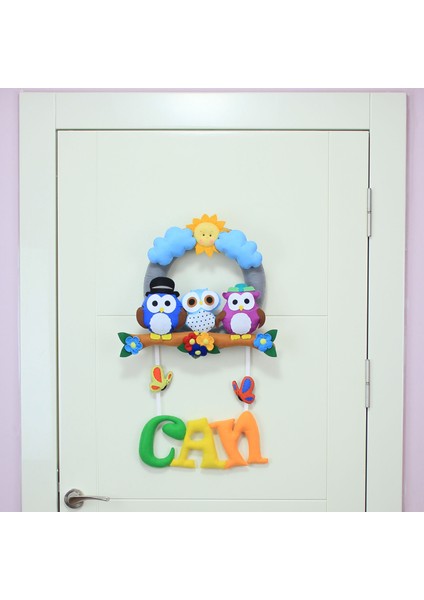 Can Isimli Baykuş Bebek Odası Kapı Süsü