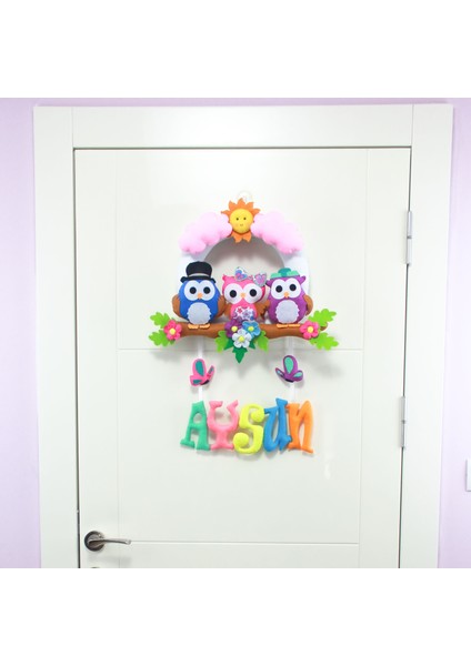 Aysun Isimli Baykuş Bebek Odası Kapı Süsü fiyatları