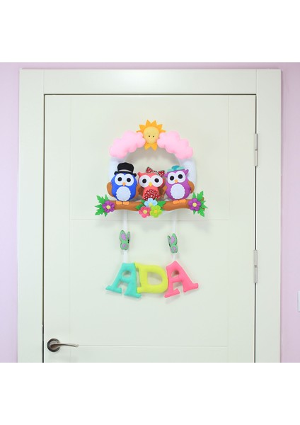 Ada Isimli Baykuş Bebek Odası Kapı Süsü