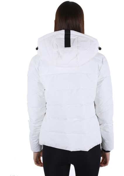 Kapüşonlu Kadın Mont Apreski Beyaz/white 20W32APRESKI