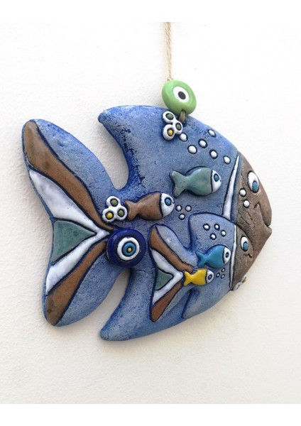 Özel Tasarım Seramik Sevimli Anne ve Yavru Balık Duvar Süsü modelleri