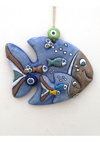 Özel Tasarım Seramik Sevimli Anne ve Yavru Balık Duvar Süsü fırsatları