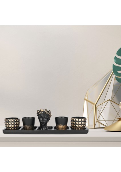 Sümer Serisi Truva Turna Siyah Altın 5 Li Saksı Seti fiyatları