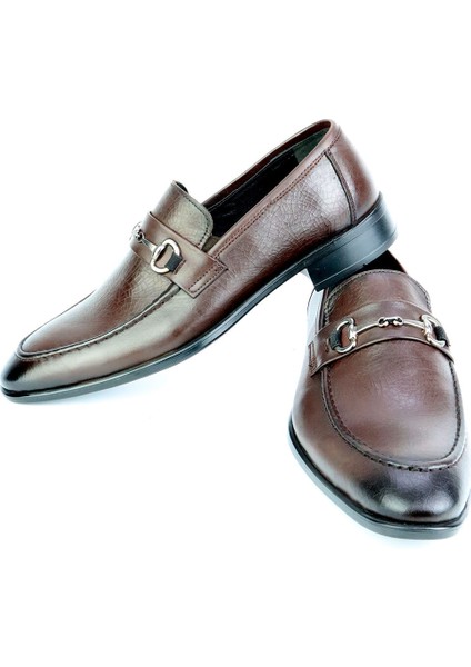 Hakiki Deri Bağcıksız Kahverengi Erkek Ayakkabı fiyatları