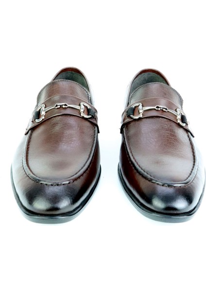 Hakiki Deri Bağcıksız Kahverengi Erkek Ayakkabı indirimleri