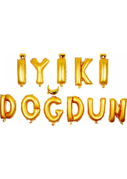 Iyiki Doğdun Gold (Altın Sarısı) Folyo Balon