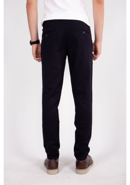 Lacivert Slim Fit Likralı Erkek Keten Pantolon fiyatları