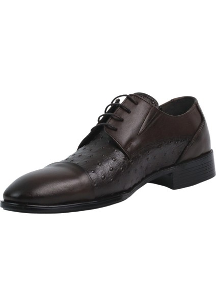 Kahverengi Bağcıklı Hakiki Deri Erkek Ayakkabı modelleri