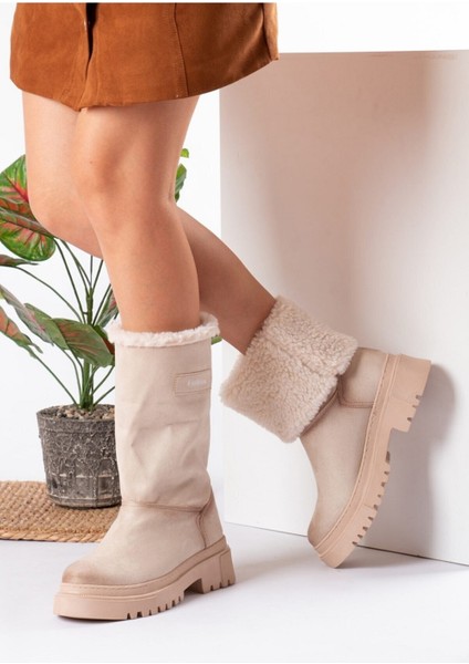 Kadın Tüylü Kısa Uzun Kalın Taban Ugg Model Dikişli Bayan Bot fiyatları