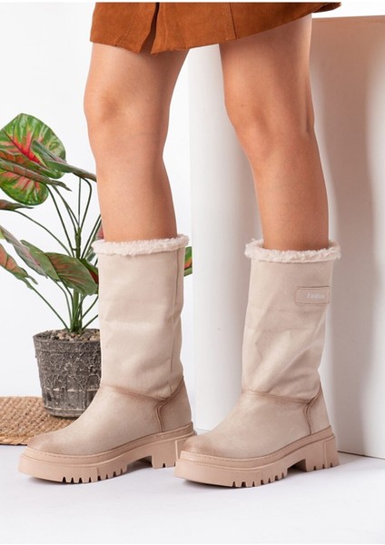 Kadın Tüylü Kısa Uzun Kalın Taban Ugg Model Dikişli Bayan Bot modelleri