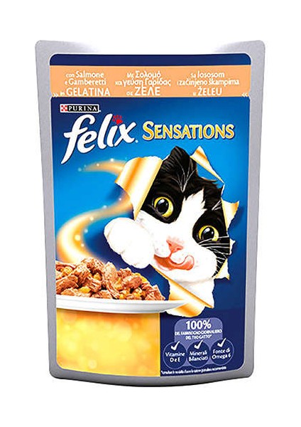 Jöle Karidesli Somonlu Kedi Maması 12 Adet