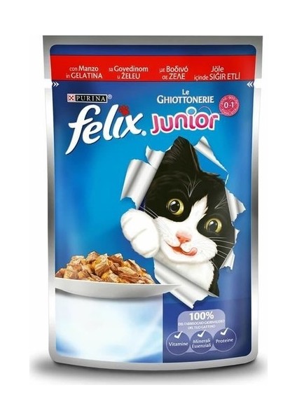 Jöle Sığır Etli Yavru Kedi Maması 6 Adet 85 gr