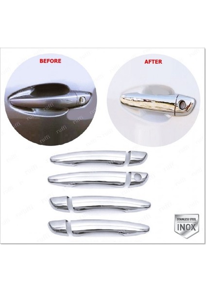 Opel Corsa F Krom Kapı Kolu 4 Kapı 2019> Paslanmaz Çelik fiyatları