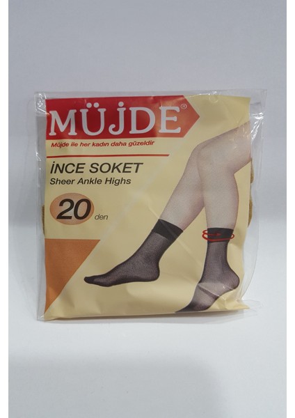 Diğer Müjde Ince Soket 20 Den 6'lı Çorap