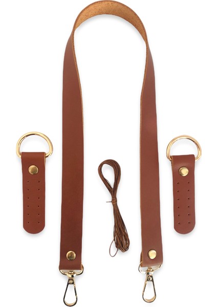 Atölyesi Deri Çanta Sapı (Aksesuarlı, 80 Cm)