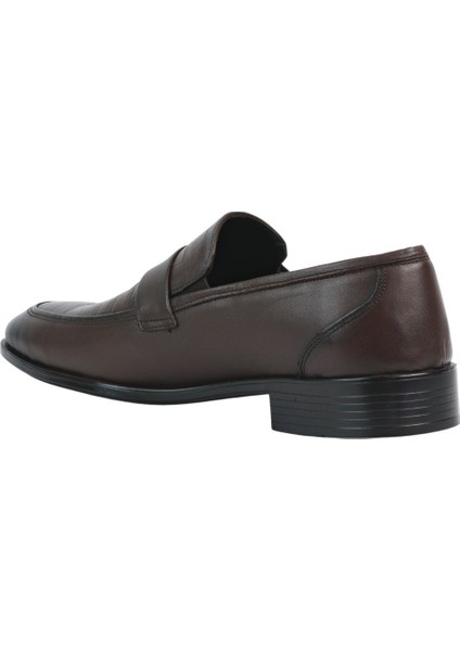 Hakiki Deri Bağcıksız Kahverengi Erkek Ayakkabı modelleri