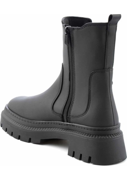 Mat Siyah Kadın Bot ve Bootie K025381111