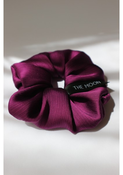 The Moon Saten Mor Scrunchie Saç Tokası