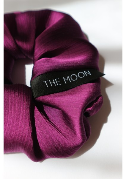 The Moon Saten Mor Scrunchie Saç Tokası