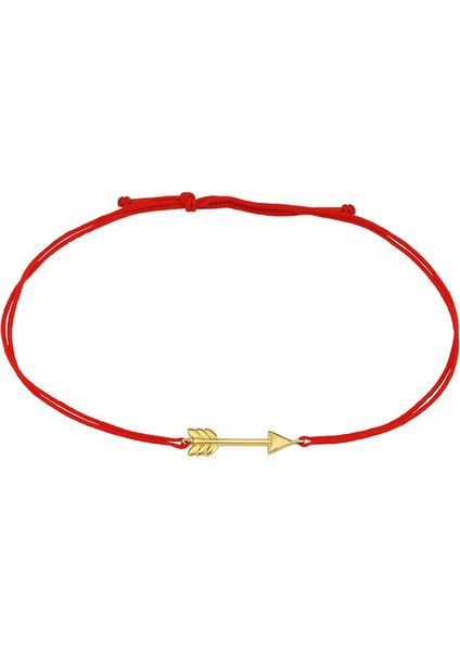 14K Altın Ok Arrow Ipli Bileklik