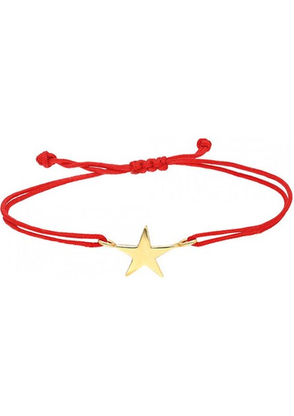 14 Ayar Altın Şans Yıldız Ipli Bileklik