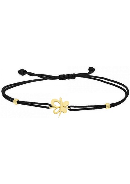 14 Ayar Altın Kelebek Ipli Bileklik