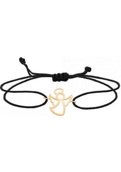 14K Altın Şans Melek Ipli Bileklik